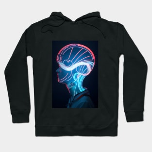 Tandem of man and artificial intelligence. Hoodie